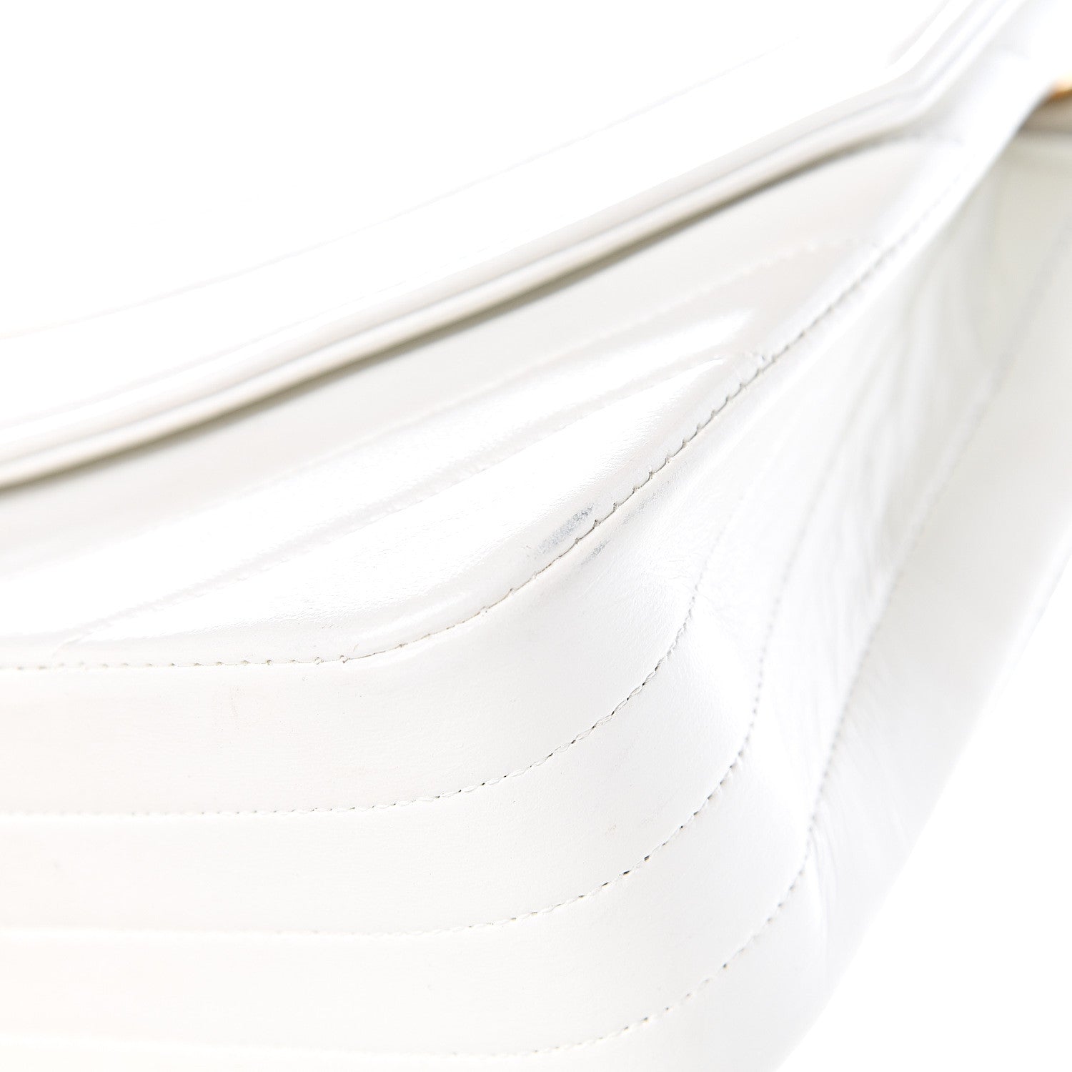 Chanel Lambskin Stitched Small Single Flap White 12 of 13