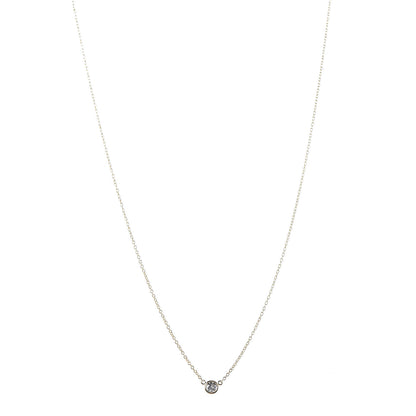 Tiffany 18K Yellow Gold Diamond .12ct Elsa Peretti Diamonds by the Yard Pendant Necklace 1 of 7