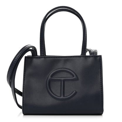 Telfar Vegan Leather Small Shopping Bag Navy 1 of 11