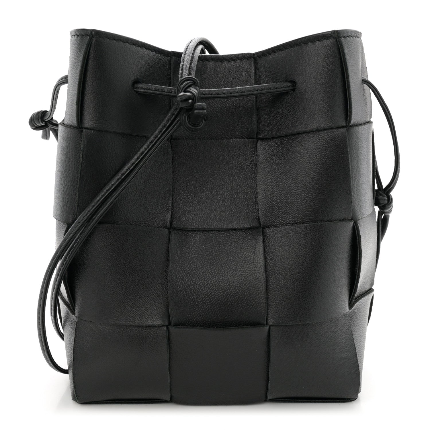 Bottega Veneta Nappa Maxi Intrecciato Cassette Bucket Bag Black 1 of 11