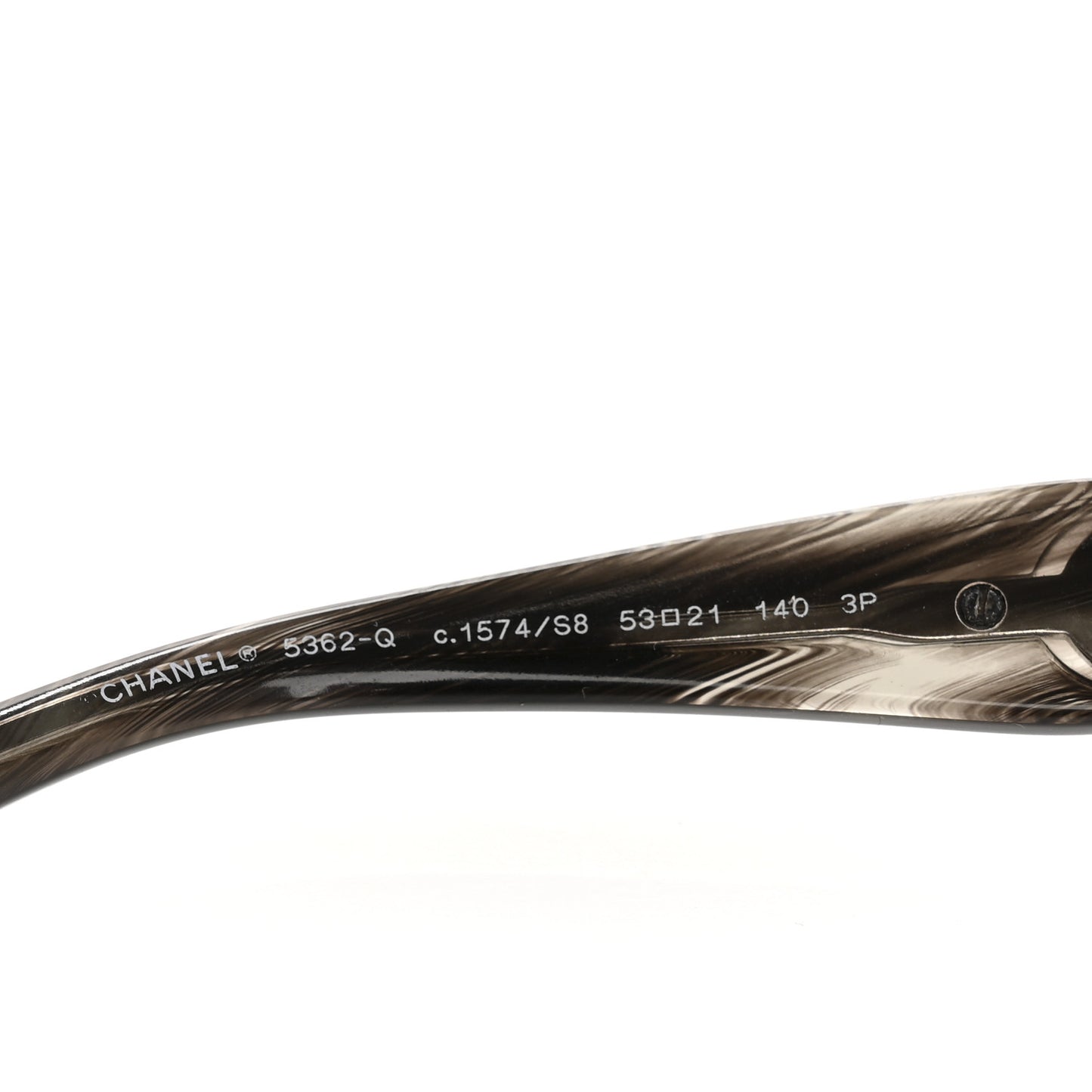 Acetate Lambskin Chain Sunglasses 5362-Q Black