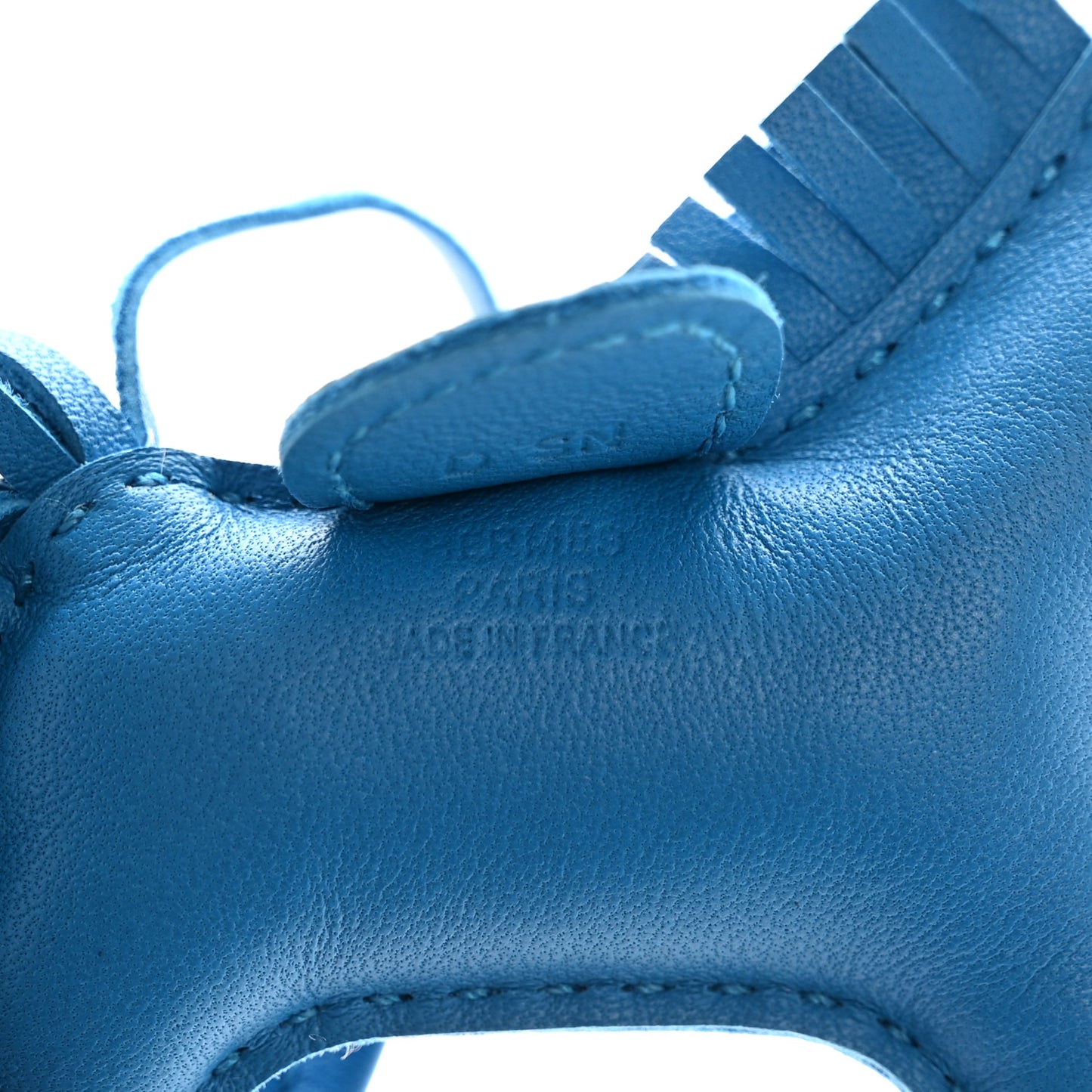 Milo Lambskin Grigri Rodeo Horse Bag Charm PM Bleu Zanzibar