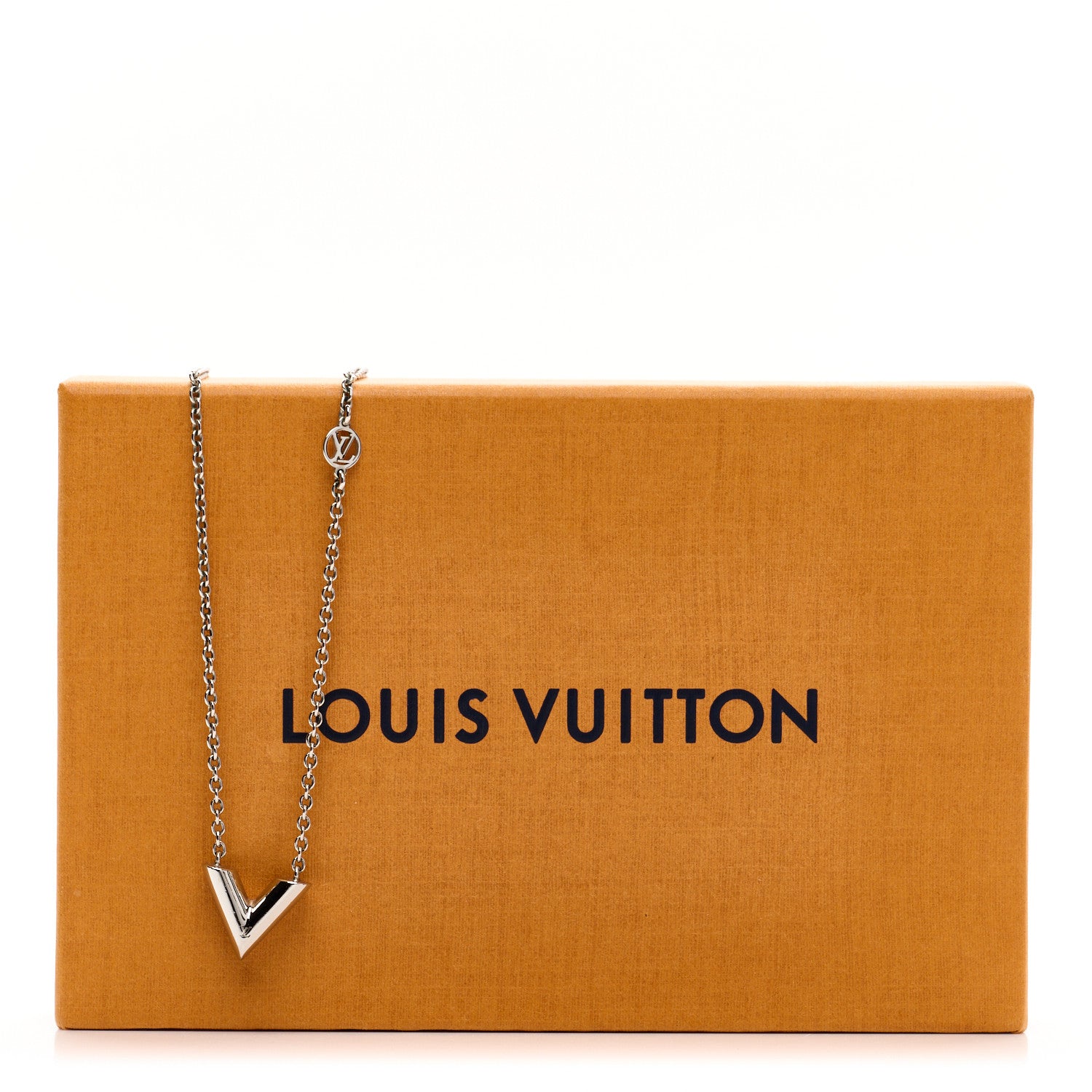 Louis Vuitton Metal Essential V Supple Necklace Silver 1695184