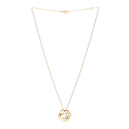 Chanel 18K Yellow Gold Fil de Camelia Pendant Necklace 3 of 6