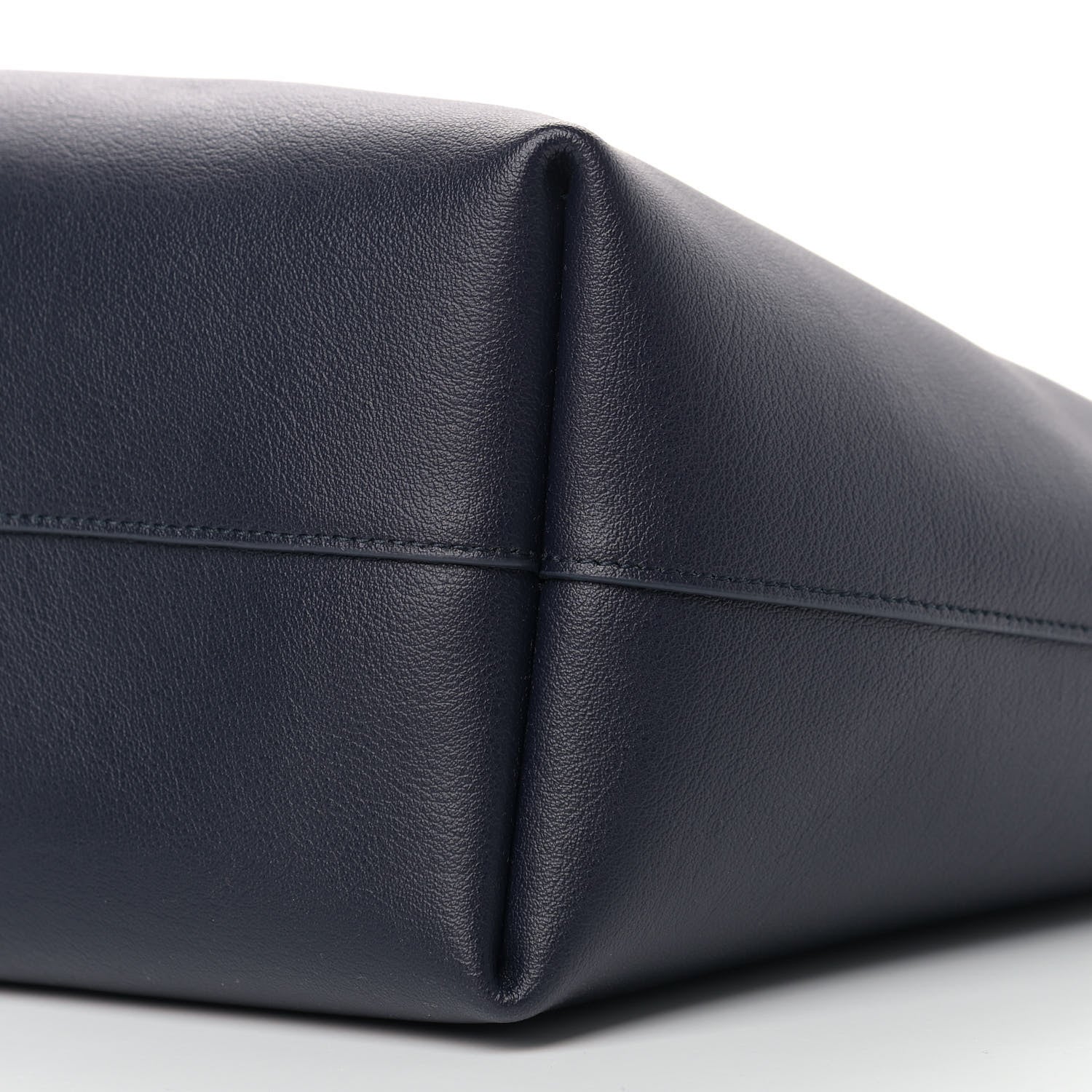 Saint Laurent Calfskin Large Shopping Tote Deep Marine 10 of 11