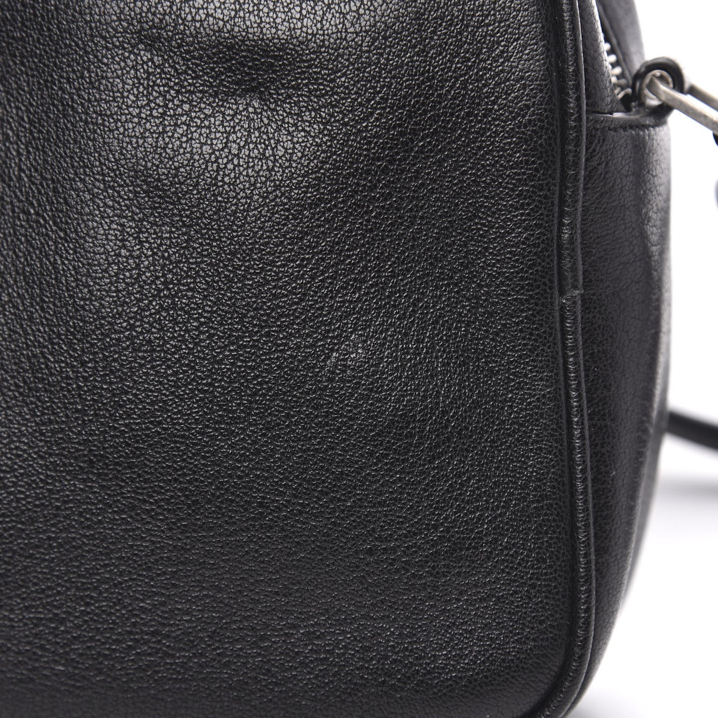 Grained Lambskin Monogram Lou Camera Bag Black
