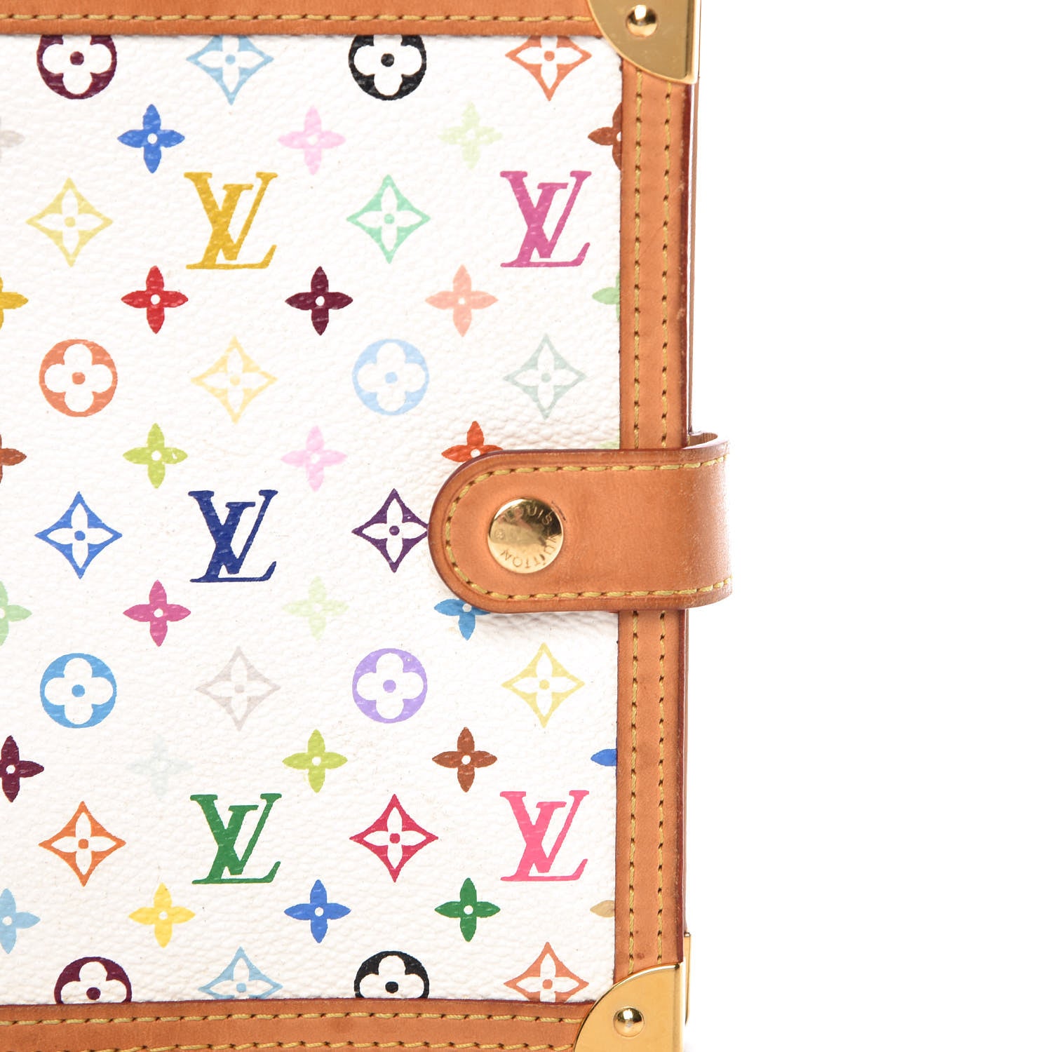 Louis Vuitton Monogram Multicolor Small Ring Agenda Cover White 7 of 10
