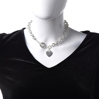Tiffany Sterling Silver Heart Tag Toggle Necklace 2 of 5