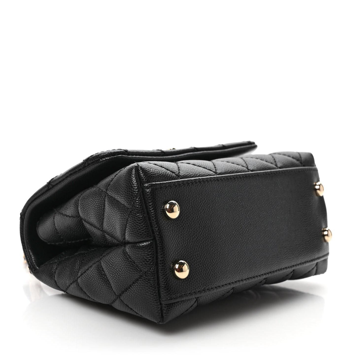 Caviar Quilted Extra Mini Coco Handle Flap Black