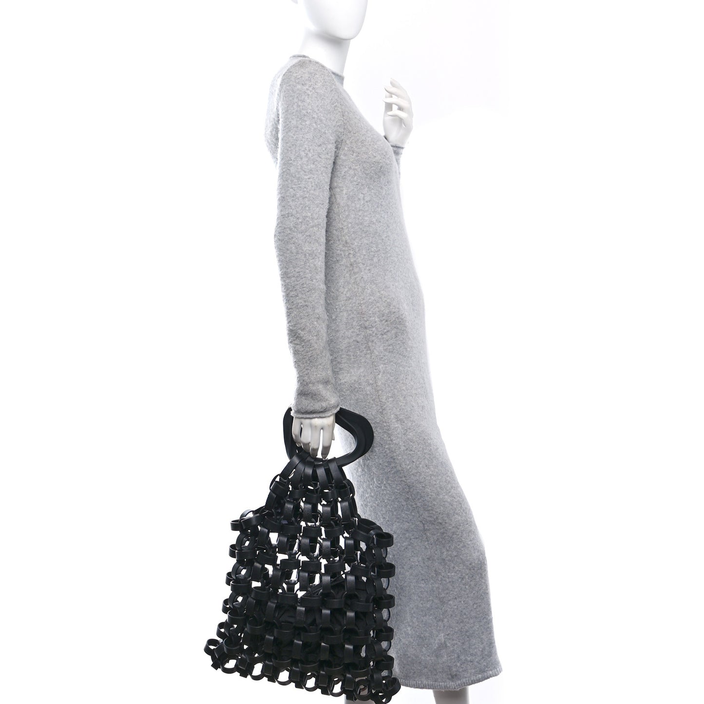 Lambskin Grasp Top Handle Tote Black