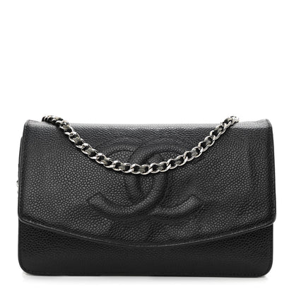 Chanel Caviar Timeless CC Wallet On Chain WOC Black 1 of 12