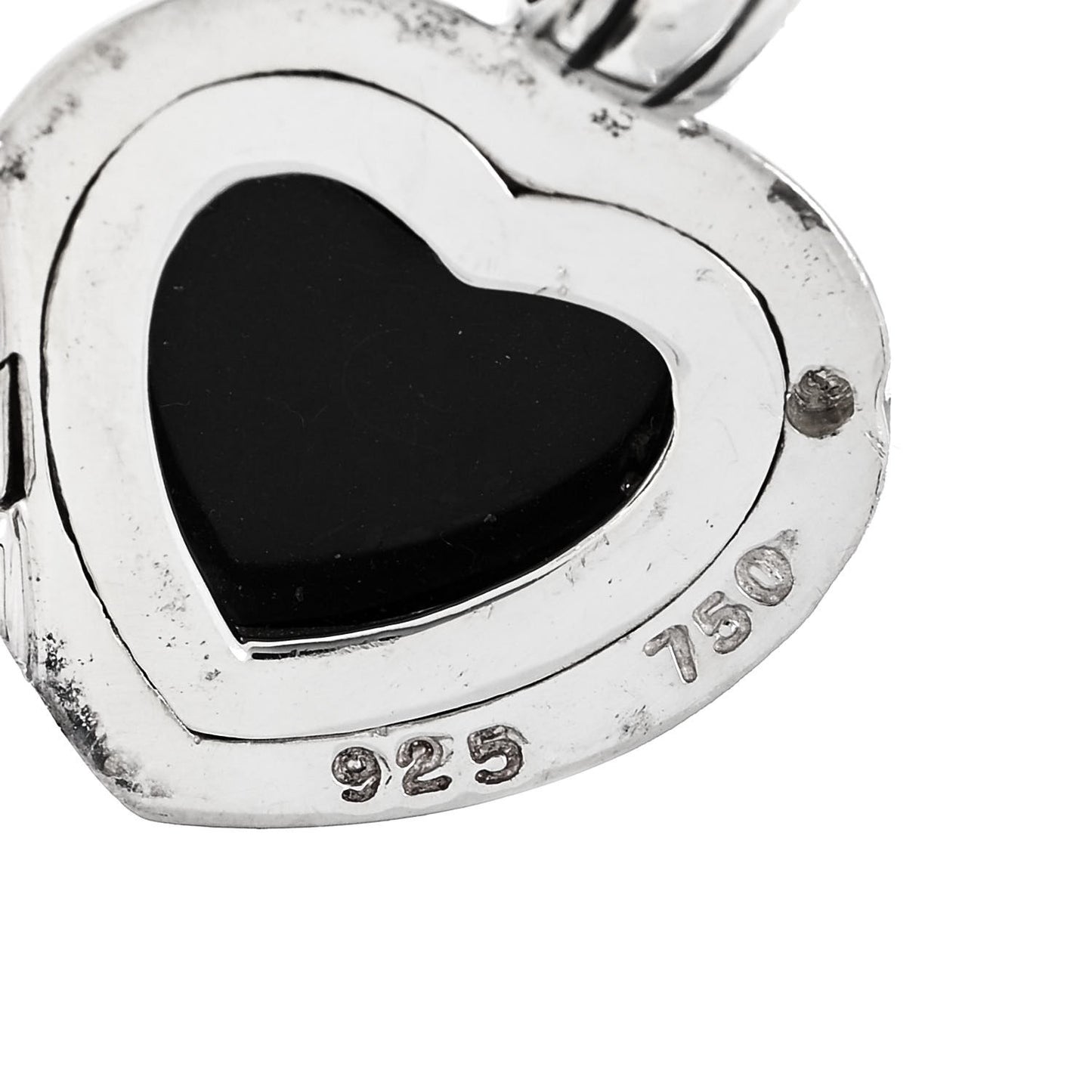 Sterling Silver 18K Yellow Gold Cable Heart Locket Enhancer Pendant