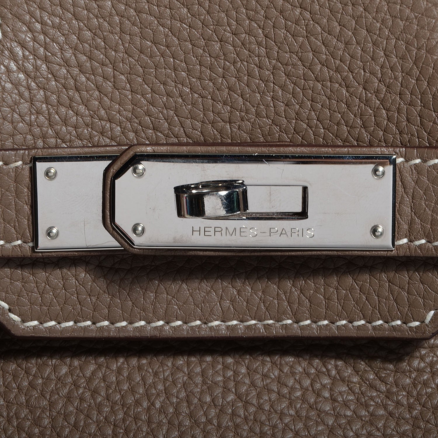 Hermes Taurillon Clemence Birkin 30 Etoupe 23 of 25
