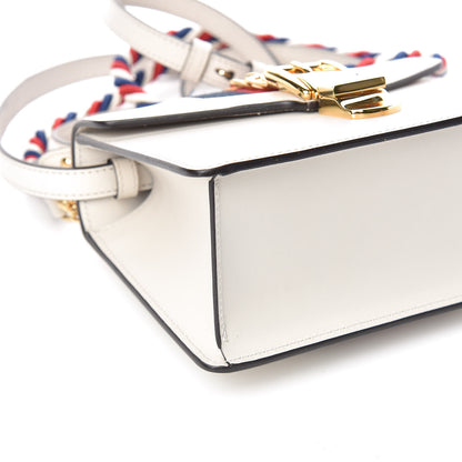 Gucci Calfskin Mini Sylvie Top Handle Bag White 9 of 12