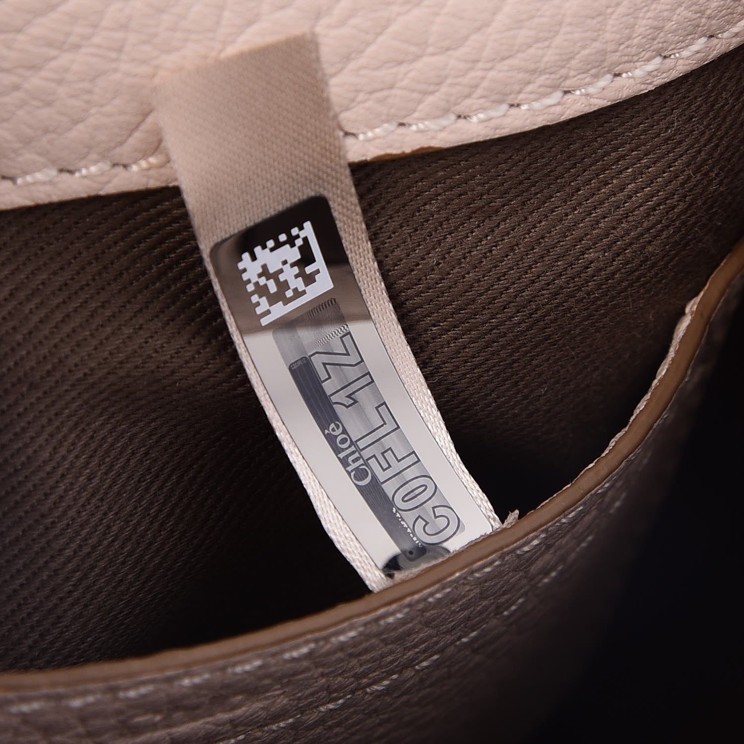 Chloe Calfskin Mini Marcie Round Crossbody Bag Abstract White 6 of 7