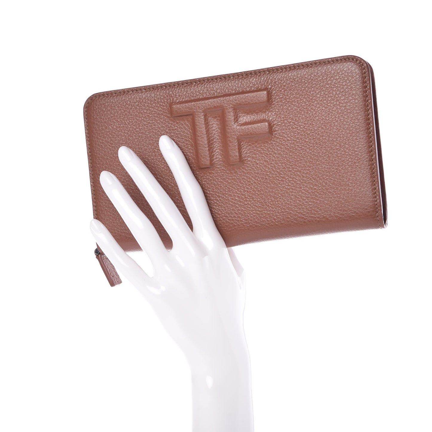 Pebbled Calfskin TF Zip Around Wallet