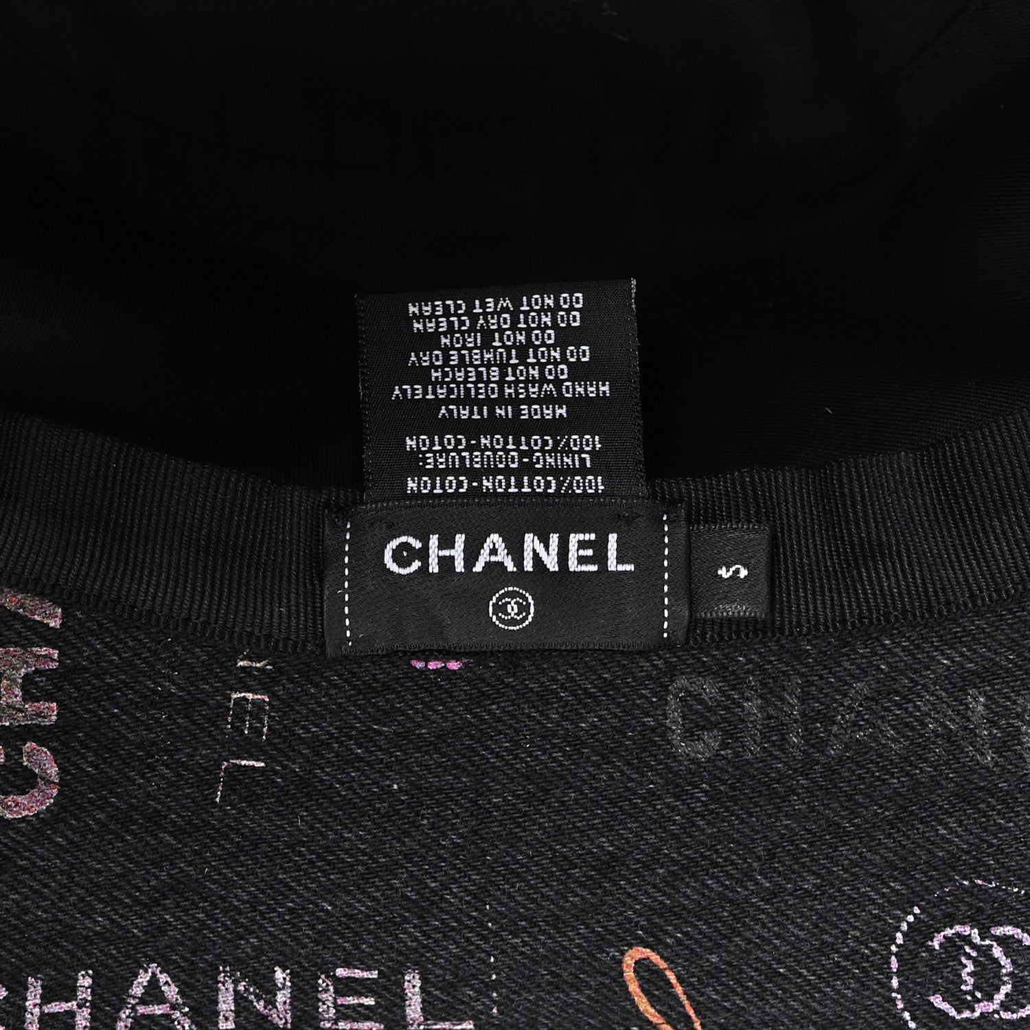 Chanel Denim Mood Cloche Bucket Hat S Black 8 of 8