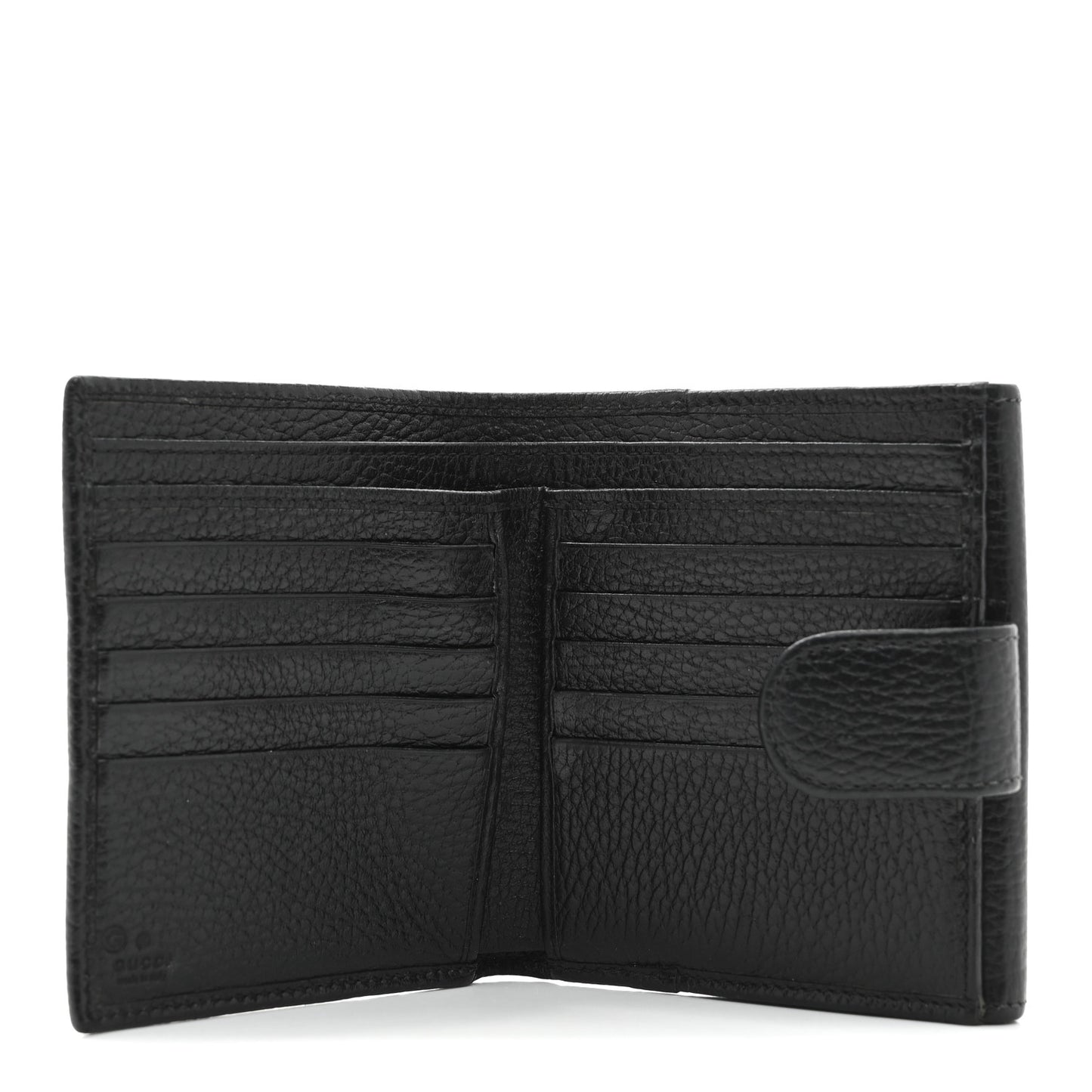 Dollar Calfskin Interlocking G French Wallet Black