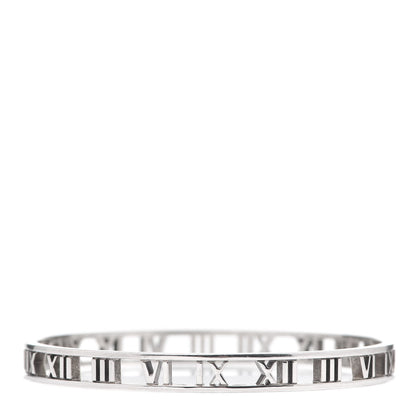 Tiffany Sterling Silver Narrow Atlas Open Bangle Bracelet 3 of 5