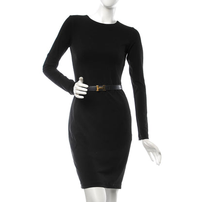 Hermes Box Courchevel 24mm Constance Belt 80 Black Gold 2 of 9