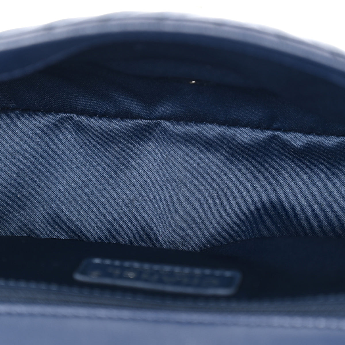 Lambskin Quilted Medium CC Crossing Flap Blue