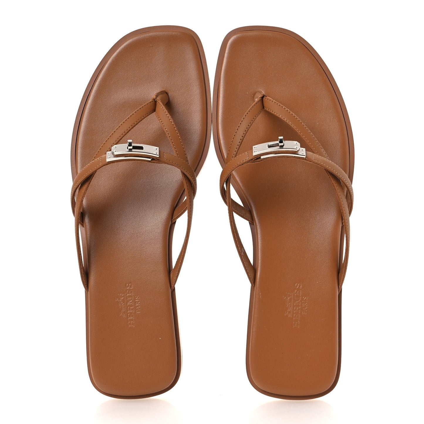 Calfskin Miss Sandals 39 Naturel