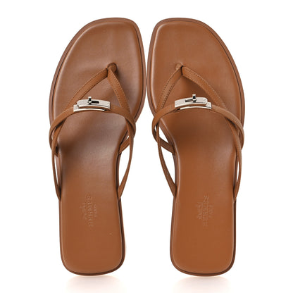 Hermes Calfskin Miss Sandals 39 Naturel 2 of 13