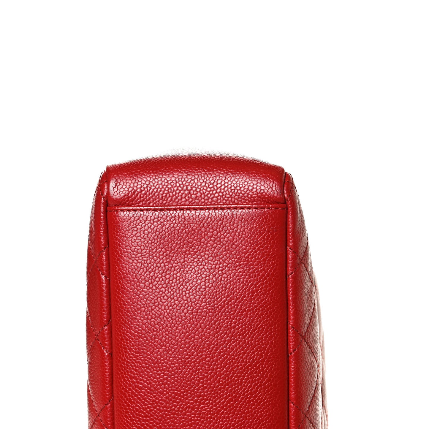Caviar Quilted Vertical Grand Shopping Tote GST Red