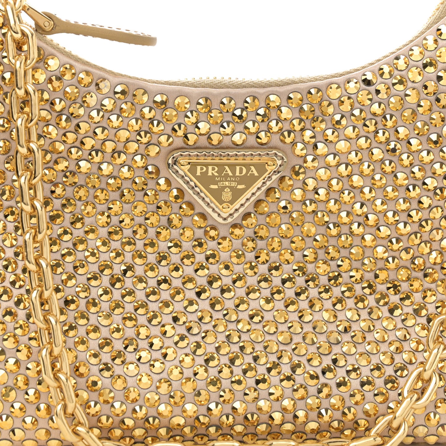 Satin Crystal Re-Edition 2005 Shoulder Bag Platino