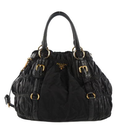 Prada Tessuto Nylon Nappa Gaufre Shoulder Bag Nero Black 1 of 10