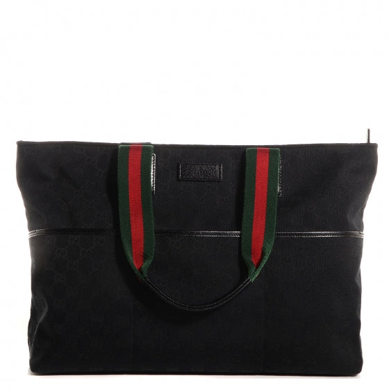 Gucci Monogram Web Large Diaper Tote Black 1 of 9