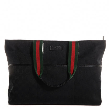 Gucci Monogram Web Large Diaper Tote Black 1 of 9
