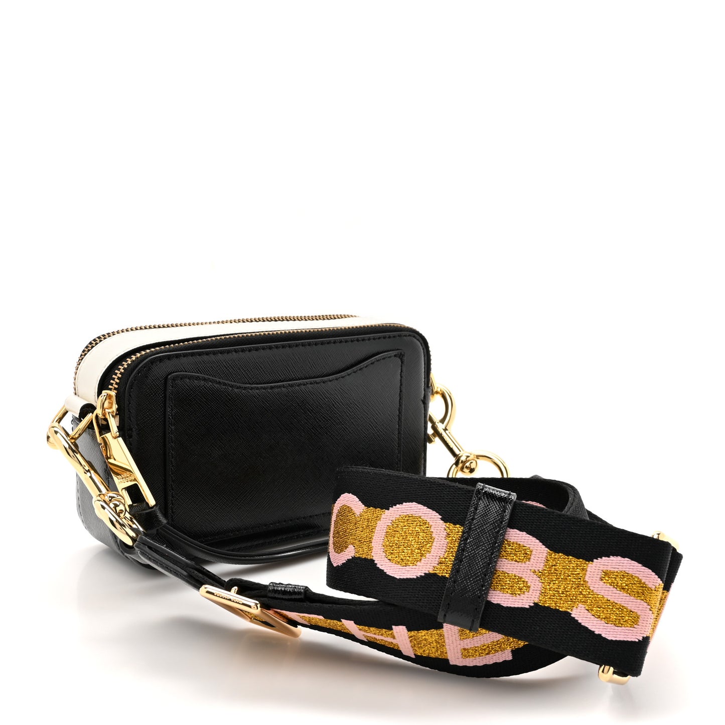 Saffiano Small Snapshot Camera New Black Mulitcolor