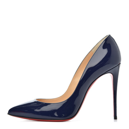 Christian Louboutin Patent Pigalle Follies 100 Pumps 38 China Blue 1 of 10