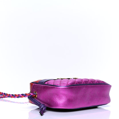 Gucci Laminated Nappa Trapuntata Mini Zumi Shoulder Bag Rosso Fuxia Bizantin 3 of 4