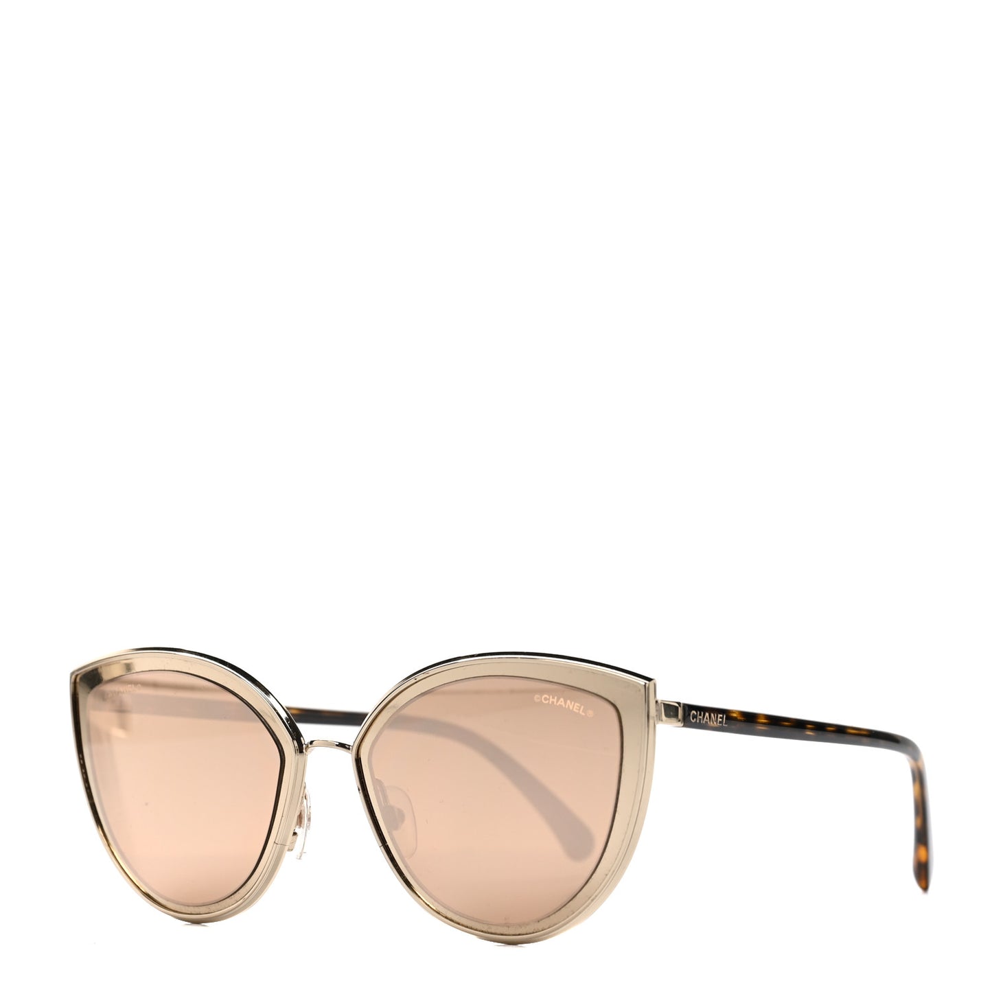Metal Cat Eye Sunglasses 4222 Gold