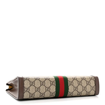 Gucci GG Supreme Monogram Web Ophidia Pouch Brown 4 of 10