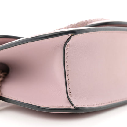 Valentino Garavani Calfskin Crystal Vlogo Small Loco Shoulder Bag Rose Cannelle 9 of 14
