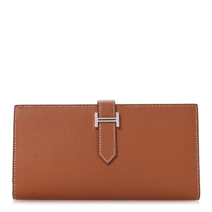Hermes Epsom Bearn Gusset Wallet Gold 1 of 15