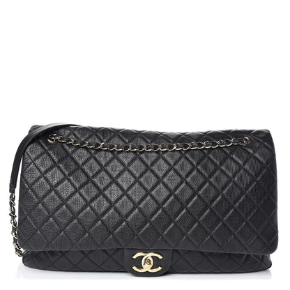 Chanel Calfskin Quilted XXL Travel Flap Bag Black 1 of 11