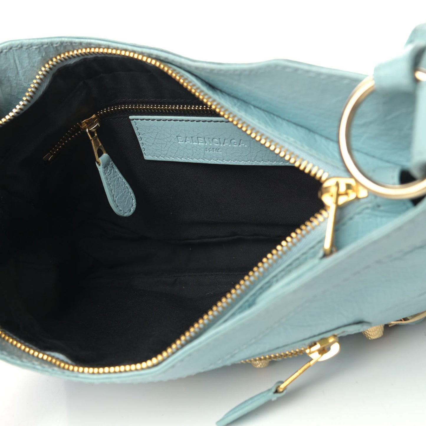 Agneau Giant 12 Gold Hardware Hip Bleu Dragee