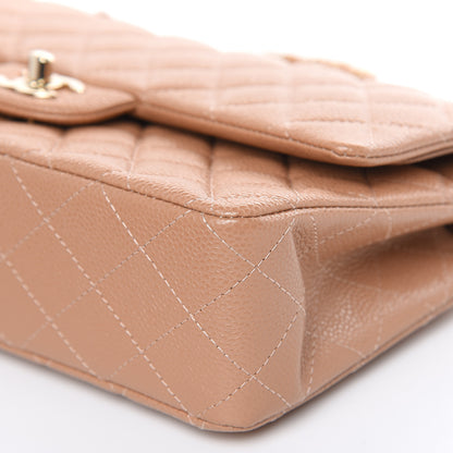 Chanel Caviar Quilted Medium Double Flap Beige 9 of 10
