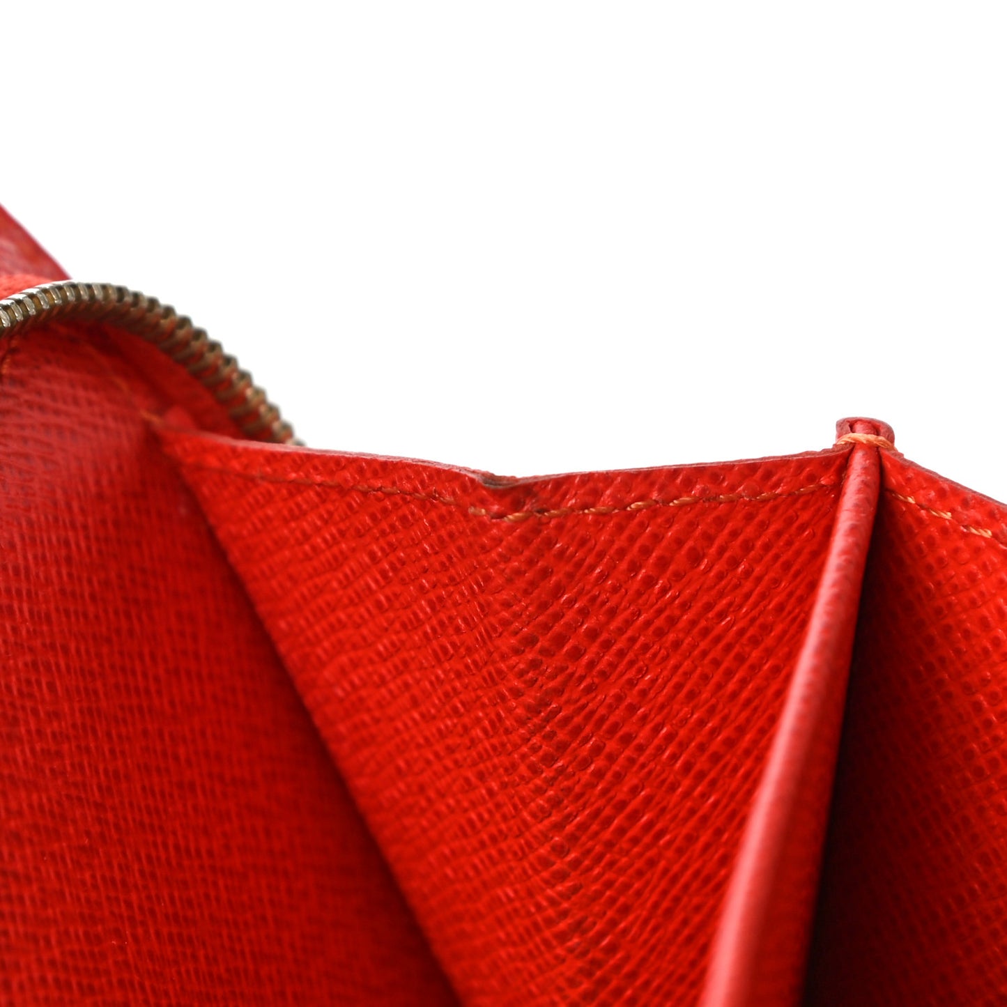 Monogram Perforated Compact Zipped Wallet Orange