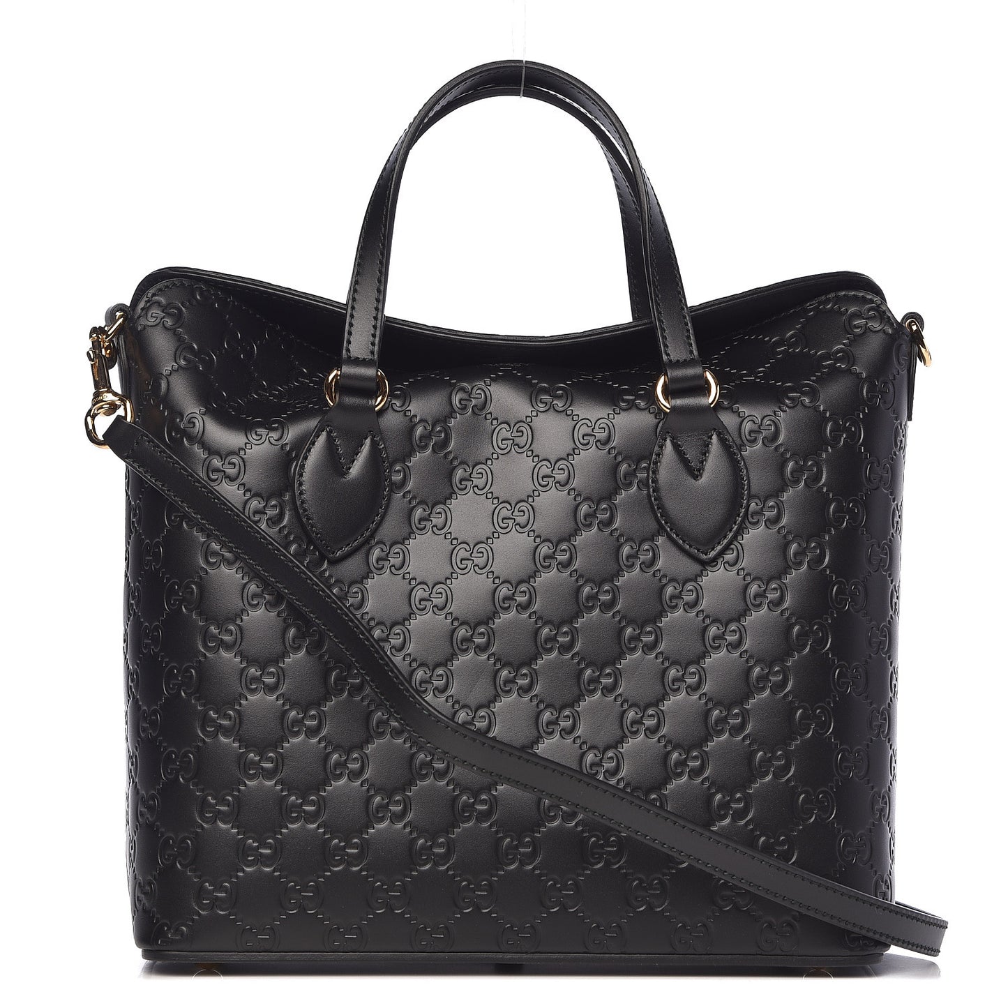 Guccissima Linea A Foldover Tote Black