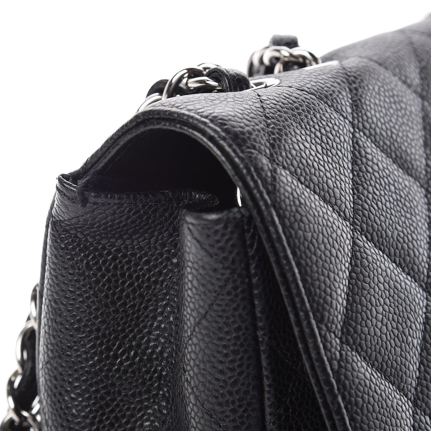 Caviar Quilted Jumbo Single Flap Black