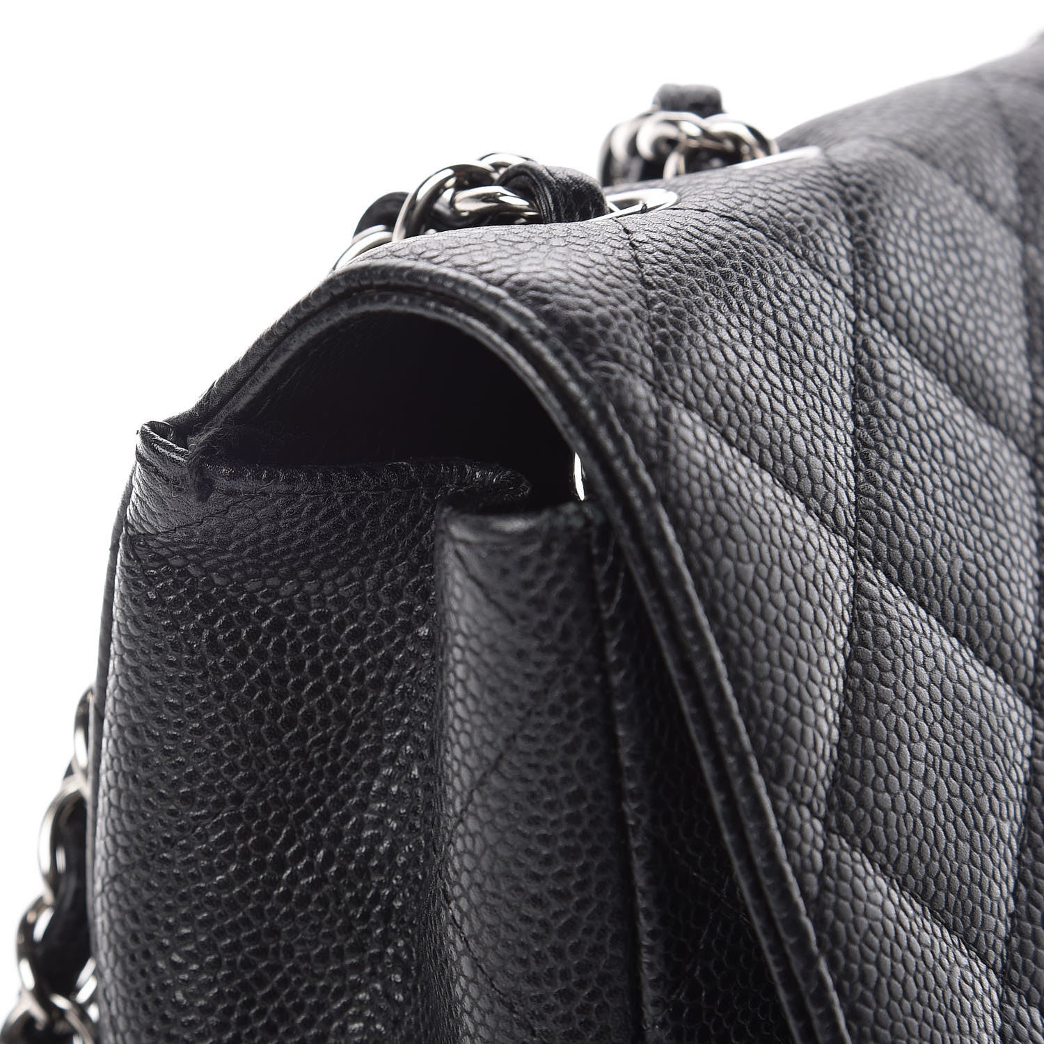 Chanel Caviar Quilted Jumbo Single Flap Black 10 of 23