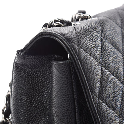 Chanel Caviar Quilted Jumbo Single Flap Black 10 of 23