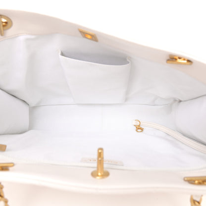Chanel Caviar Quilted Sweet Classic Shopping Tote White 5 of 11
