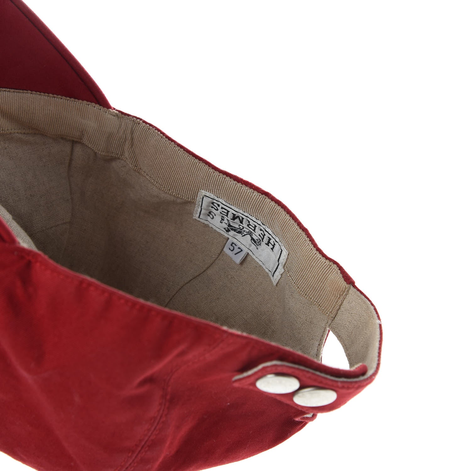 Hermes Cotton H Cap 57Red 8 of 8