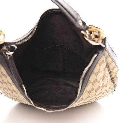 Gucci Monogram Medium GG Twins Hobo Brown 5 of 11